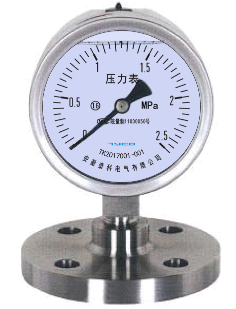 Y-100ML、Y-100MF隔膜式压力表