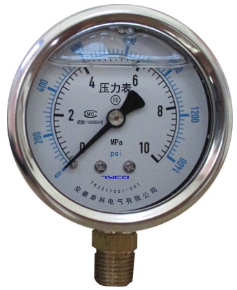 YN-100/ZN 径向型耐震阻尼压力表